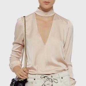 ALC Silk blush pink blouse